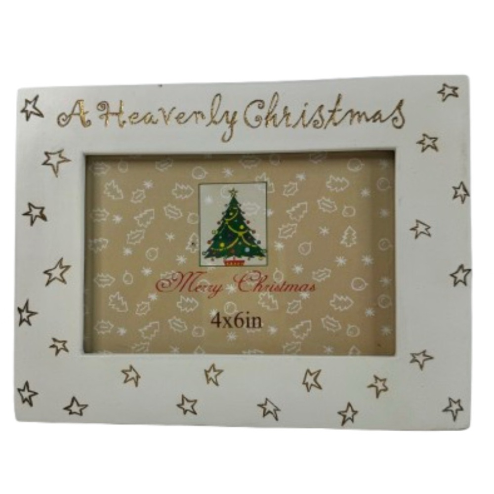 A Heavenly Christmas White Photo Frame
